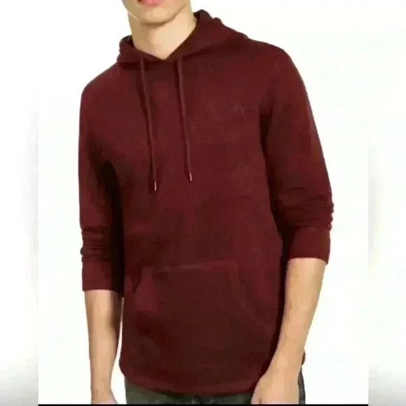 Levi’s Men’s Carbernet Red Heathered Long Sleeve Hoodie Kangaroo Pocket Small - Picture 1 of 12
